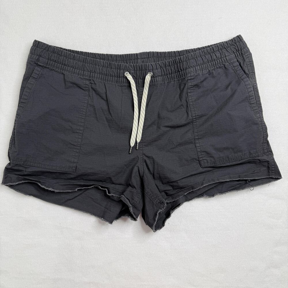 Vuori Shorts Rise Shine Rip Stop Womens XL Gray Sweat Elastic Waist Summer